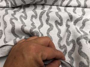 Strikjersey - skønt bølge mønster i grå
